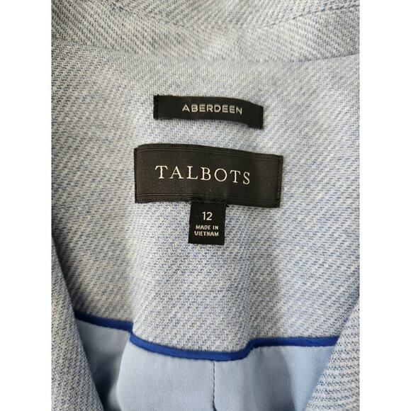 Talbots Aberdeen Blazer Blue 2 button sz 12 office career professional academic - Picture 5 of 9